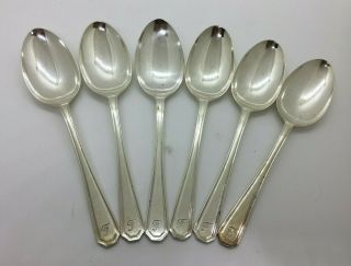 Insignia Plate Silver Plated Cutlery Grecian Pattern Set Of 6 Table Spoons