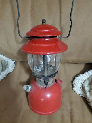 Vintage Red Coleman Lantern Model 200a Made 9 1978.
