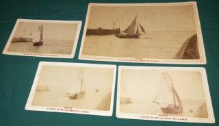 Rare Antique Albumen Photographs " Dieppe " Circa 1800 