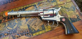 Vintage Nichols Stallion 45 Mark Ii Toy Revolver Cap Gun W/ Fake Bullets Antique