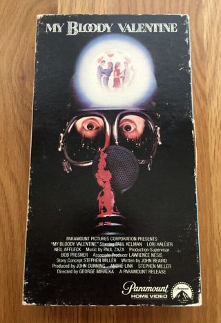 Rare 80s Horror Vhs My Bloody Valentine 1981 Paramount Home Video Htf Cult