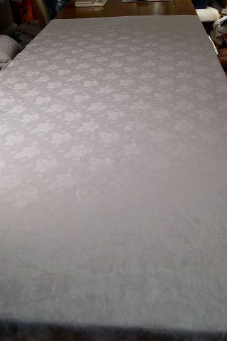 Antique Victorian White Irish Damask Linen Tablecloth Ivy Cutter Crafts T100