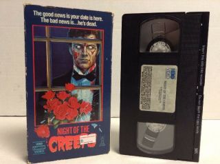 Night Of The Creeps Vhs Rare Cannon Cult Horror Fred Dekker 80s Tom Atkins