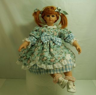 Vintage Vinyl Sitting Red Head Doll By Jessica George For Seymour Mann 28 "