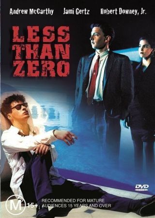 Less Than Zero Dvd 1987 Robert Downey Jr Rare Movie Andrew Mccarthy - Region 4