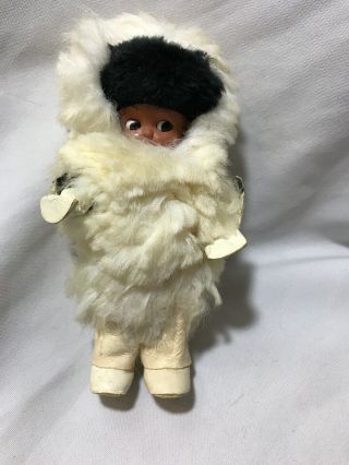 Vintage Alaskan Eskimo Doll 6 " Childs Rattle 1969?