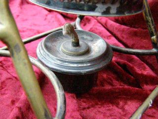 Antique Spirit Kettle Silver Plated Rustic Twig Design with burner 1910 3