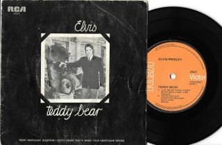 Elvis Presley - Teddy Bear - Rare E.  P.  7 " 45 Vinyl Record W Pict Slv - Australia