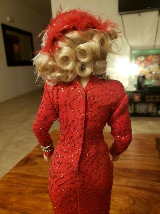 Vintage Marilyn Monroe Doll Franklin Porcelain Gentleman Prefer Blondes 19” 3