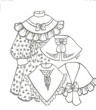 24 - 25 " Doll Dress Pattern Victorian German French Antique Vintage Look 1044