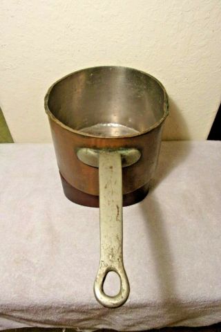 Antique French Copper Pan Pot 6 5/8 " Tall