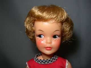 Vintage 1964 Blonde Straight - Leg Pepper Doll In Outfit – Near