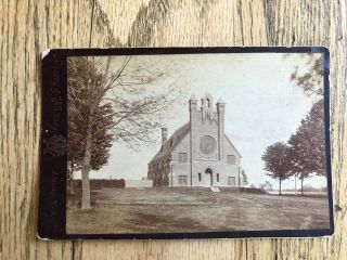 Rare Cabinet Card Photo Of Reform School Chapel Lansing Mi Cassie & Whitney Mich