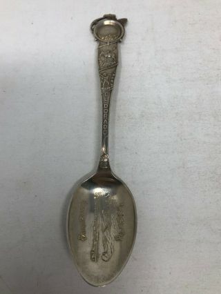 Paye Baker Sterling Silver Souvenir Spoon Gold Miner El Dorado Fairbanks Alaska