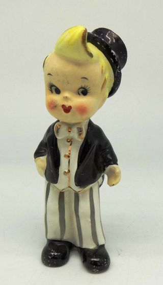 Vintage Kewpie Groom Tux Porcelain Ceramic Doll Top Hat Japan Marilyn