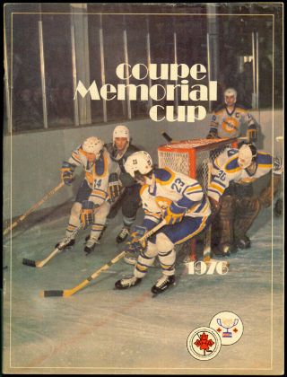 Rare 1976 Coupe Memorial Cup Official Hockey Game Program