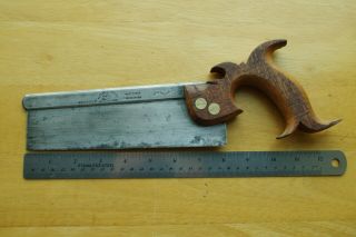 Rare Taylor Brothers Sheffield Adelaide Open Handle 8 " Tenon Dovetail Saw