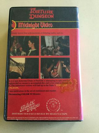 VHS RARE HT FIND HORROR (TORTURE DUNGEON) 1982 MIDNIGHT VIDEO RELEASE 3