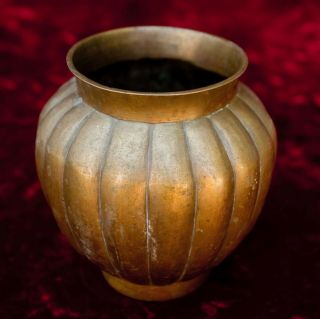 Antique Vintage Signed Chinese Decorated Bronze Or Brass Vase Jar Pot China 7.  5”