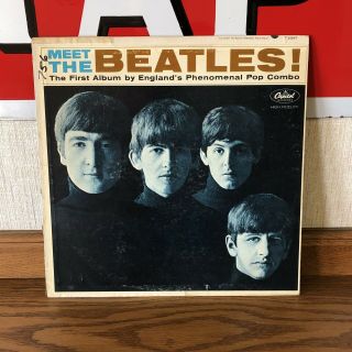 Rare 1964 Meet The Beatles Lp T 2047 Mono No Bmi Ascap Credits True 1st Press Vg