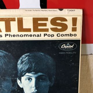 RARE 1964 Meet The Beatles LP T 2047 Mono NO BMI ASCAP Credits True 1st Press VG 3