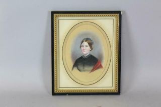 Rare 19th C Pastel/paper Portrait Of A Young Woman Signed " M.  W.  Lyon " Ct Artist