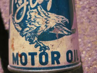 Rare Flight Motor Oil Can 100 Pure Pennsylvania The Crest Oil Co. 3