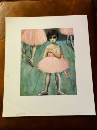 Walter Keane (margaret) Ballerina Girl Big Eyes Lithograph Print