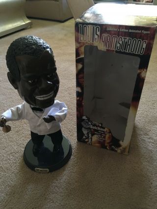 Gemmy 2002 Louis Armstrong " Satchmo " Animated Singing Figure 19 " Nos
