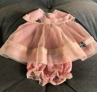 Chatty Baby Pink Gingham Lace 2 Piece Outfit