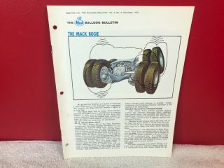 Rare 1973 Mack Bulldog Trucks 7 Page Dealer Sales Brochure