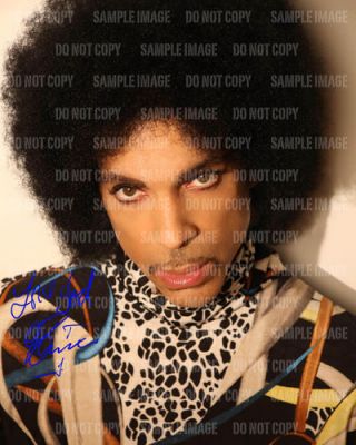 Musician Prince Signed 8x10 " Autograph Photo Picture Rp Purple Rain Rare Reprint