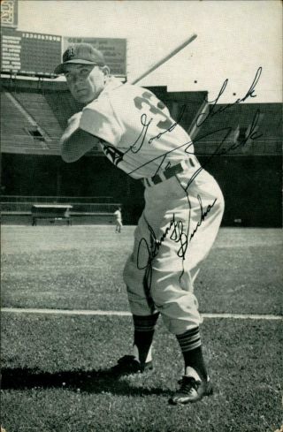 Rare 1953 J D Mc Carthy Baseball Postcard Johnny Bucha Catcher Detroit Tigers