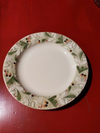 Hartstone Dinner Plates Set Of 6 Winter Garden Pattern (rare) 10 7/8 Inch Retired