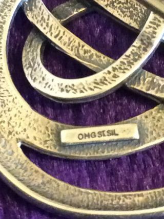 RARE VINTAGE ‘OLA GORIE’MBE’OMG.  ST.  SIL’ BROOCH PIN - UNIQUE - ALL HAND CRAFTED - VGC 3