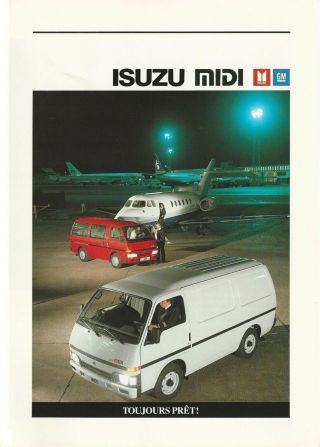 Vauxhall Midi Aka Isuzu Van Brochure.  Rare 10.  88 (belgium - French Language)