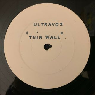 12 " Ultravox - Thin Wall (1981) Rare Rubber Stamped White Label Ex,  Midge Ure