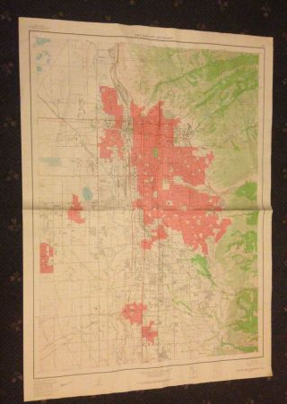 Large Salt Lake City,  Utah Geological Survey Map