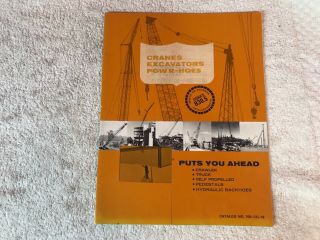 Rare 1970s American Hoist Cranes Dealer Sales Brochure 19 Page