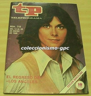 Tp Rare Spanish Tv Guide Mag.  1980 Kate Jackson Cover Charlie 