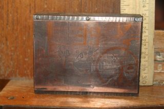Antique Copper Printing Plate Ixl Knife George Wostenholm Knife Co
