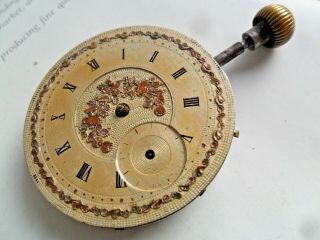 Antique Ornate Gold Leaf Dial Pocket Watch Multi - Finger Movement