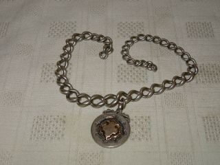 Sterling Silver Fob Medal On Graduated Albert Watch Chain - Chester 1927 - 47g