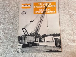 Rare 1970s American Hoist Cranes Dealer Sales Brochure 700 Series