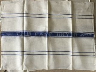 Pair Vintage Irish Linen Tea Towels The Fast Dryer Linen Made In Ireland.