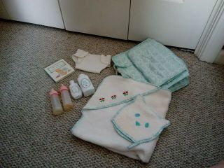 Vintage American Girl Doll Bitty Baby Diaper Bag And Changing Pad Set