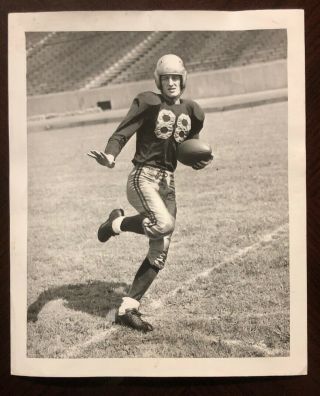Rare 1947 Aafc Type 1 Photo Chicago Rockets Ray Ramsey Soldier Field Ny Yankees