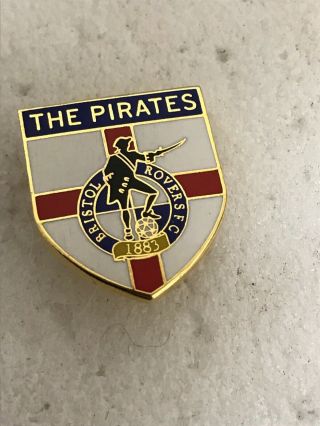 Bristol Rovers Supporter Enamel Badge - Very Rare & Smart England Shield Design