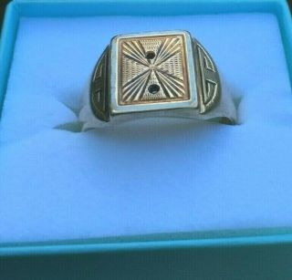 Rare Vintage Ostby Barton 10k Yellow Gold Ring Size 12