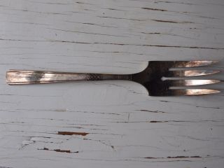 Antique Wm A Rogers Triple Oneida Ltd Serving Fork/meat/silverware Flatware